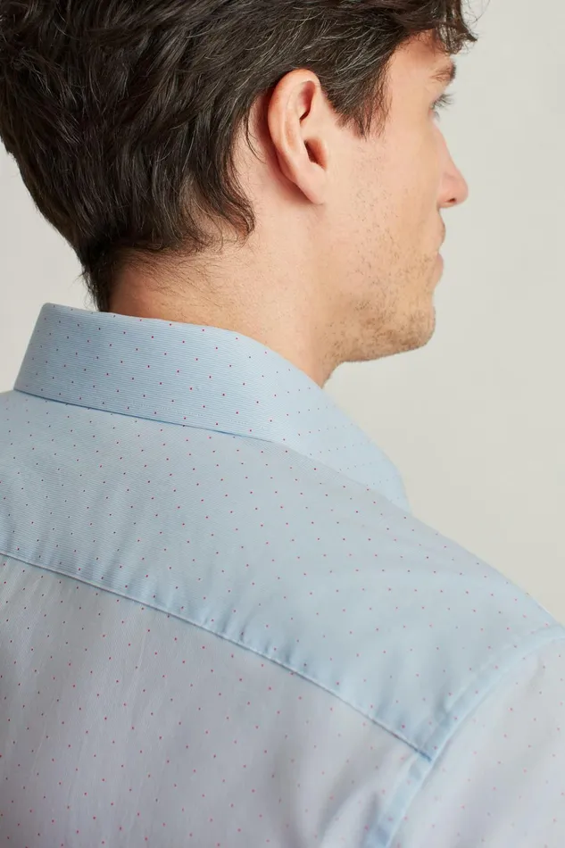Men Business Casual Shirts Bonobos Jetsetter Stretch Dress Shirt Cannes Blue Dot