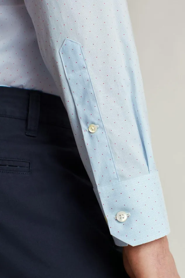 Men Business Casual Shirts Bonobos Jetsetter Stretch Dress Shirt Cannes Blue Dot