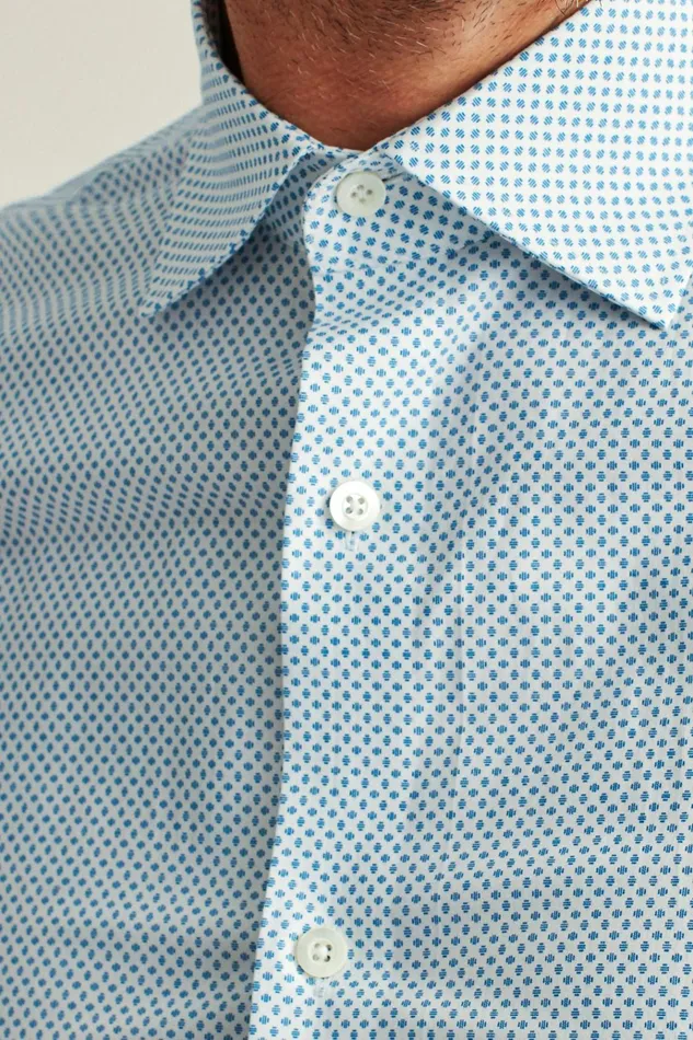 Men Business Casual Shirts Bonobos Jetsetter Stretch Dress Shirt Classic Blue Devlin Dot