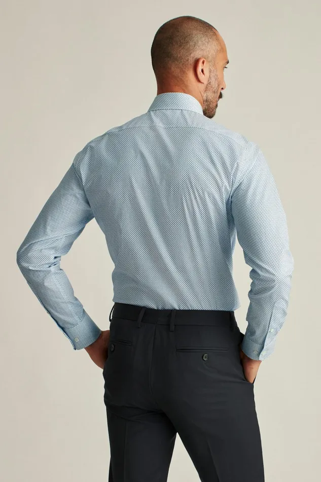 Men Business Casual Shirts Bonobos Jetsetter Stretch Dress Shirt Classic Blue Devlin Dot