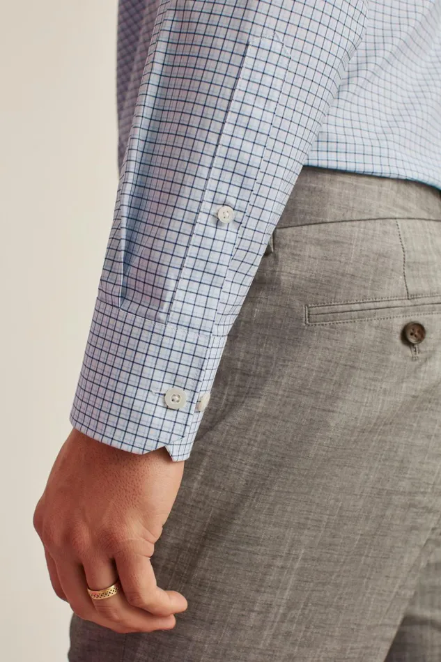 Men Business Casual Shirts Bonobos Jetsetter Stretch Dress Shirt Crater Lake Plaid