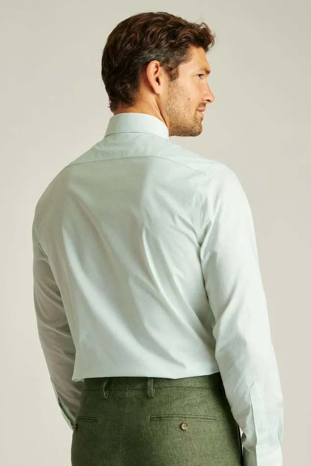 Men Business Casual Shirts Bonobos Jetsetter Stretch Dress Shirt English Ivy Green Geo