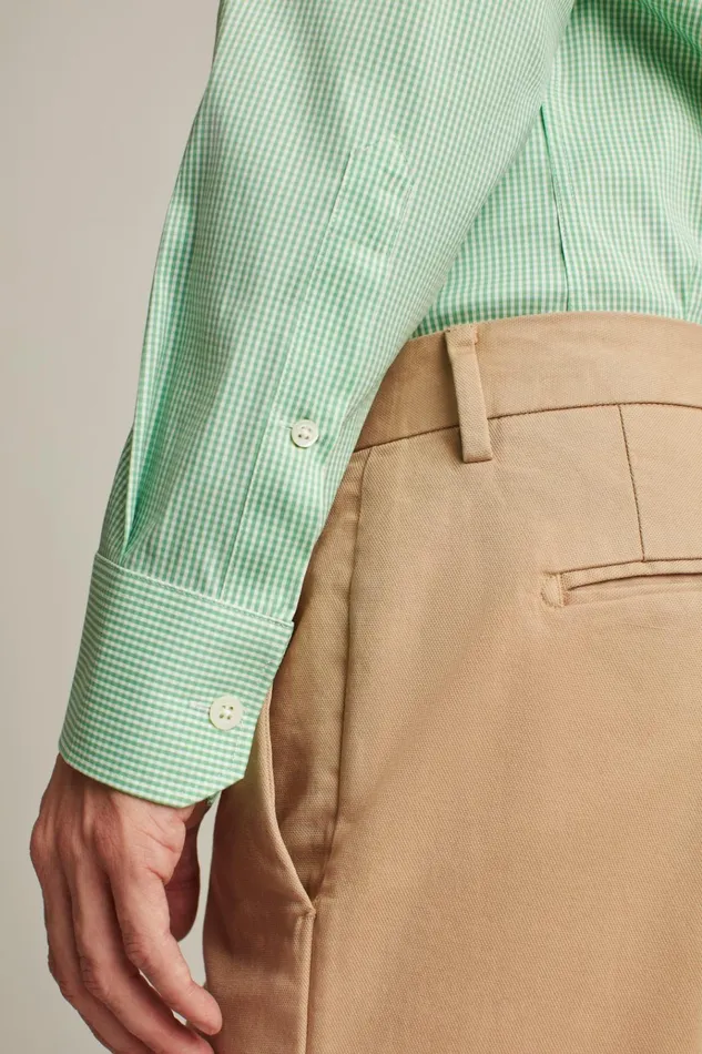 Men Business Casual Shirts Bonobos Jetsetter Stretch Dress Shirt Green Mini Gingham