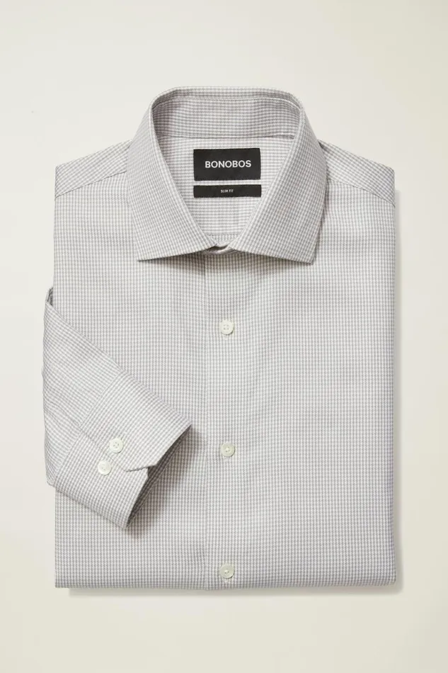 Men Business Casual Shirts Bonobos Jetsetter Stretch Dress Shirt Grey Texture