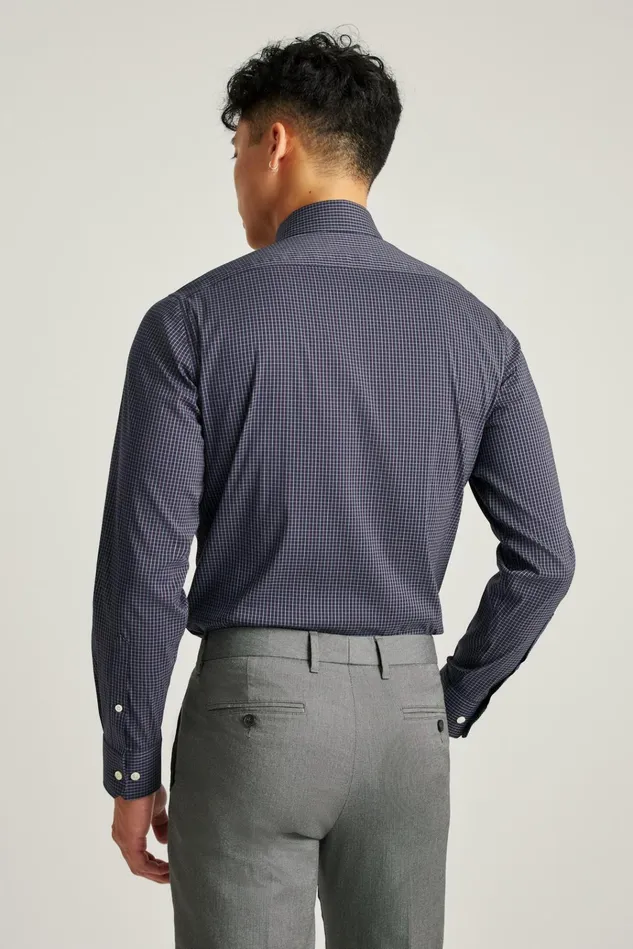 Men Business Casual Shirts Bonobos Jetsetter Stretch Dress Shirt Lavender Check