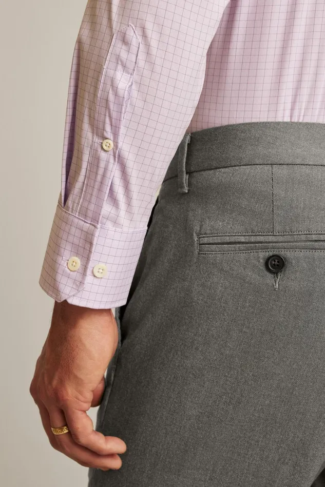 Men Business Casual Shirts Bonobos Jetsetter Stretch Dress Shirt Lavender Tattersall
