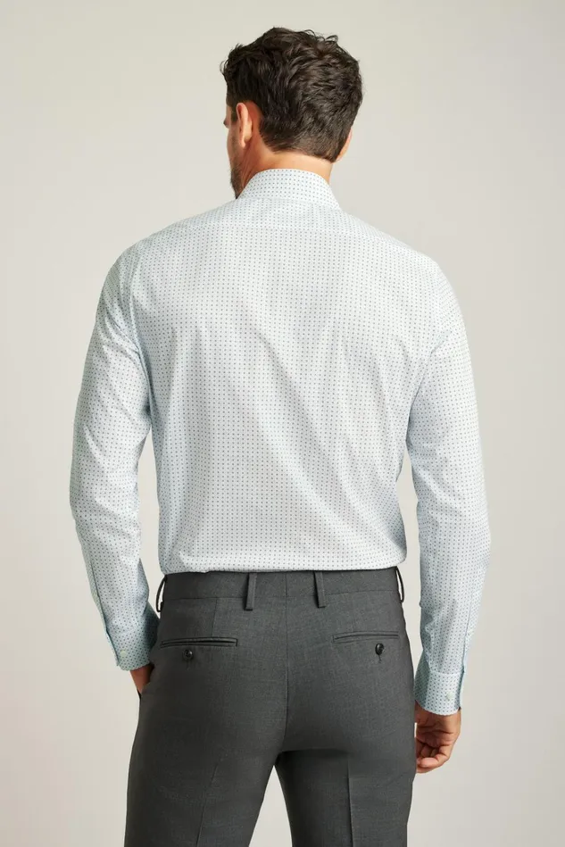 Men Business Casual Shirts Bonobos Jetsetter Stretch Dress Shirt Navy Geo