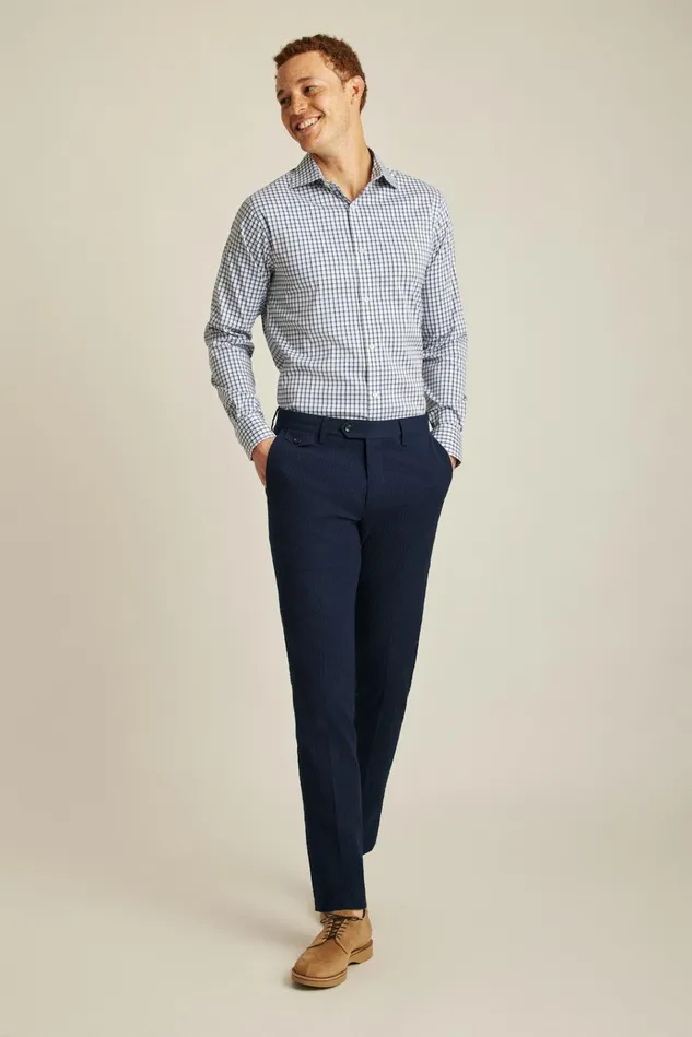 Men Business Casual Shirts Bonobos Jetsetter Stretch Dress Shirt Navy Lilac Check