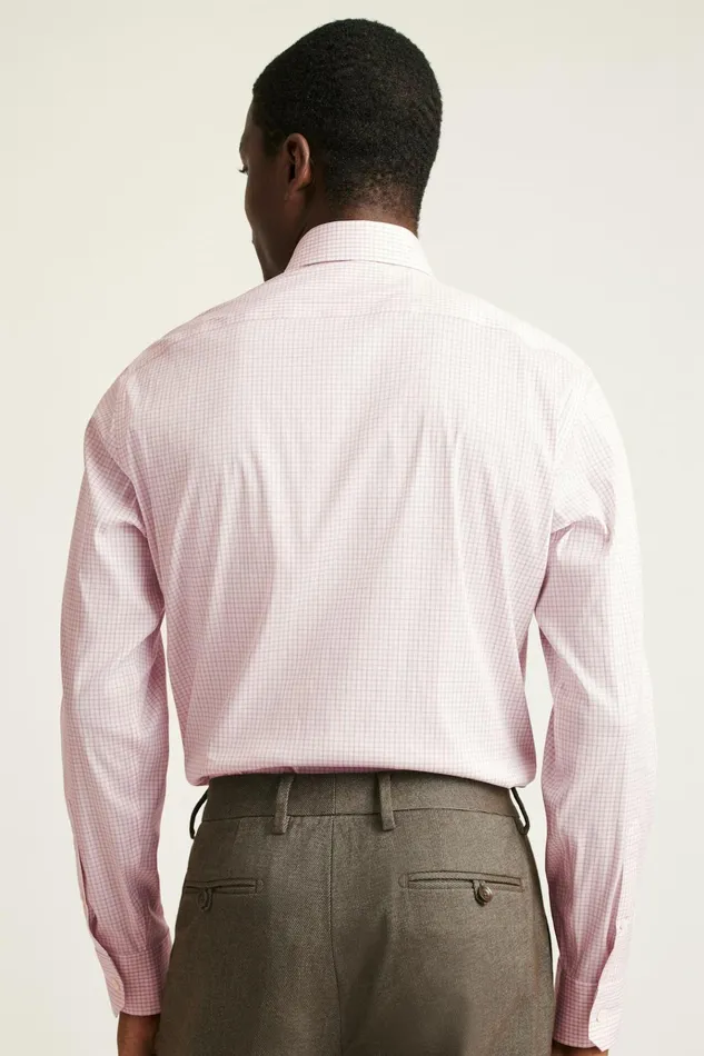 Men Business Casual Shirts Bonobos Jetsetter Stretch Dress Shirt Pink And White Plaid