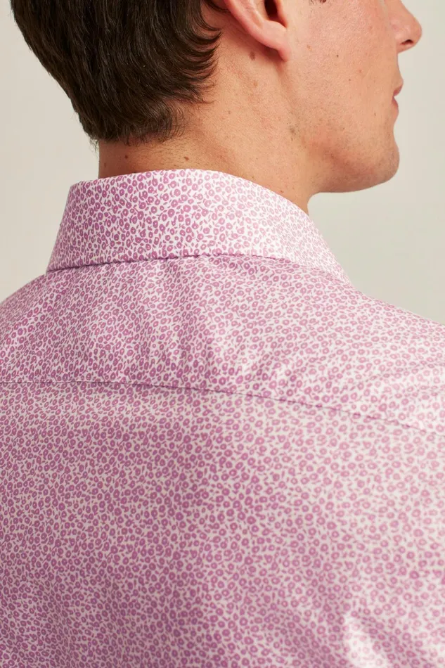Men Business Casual Shirts Bonobos Jetsetter Stretch Dress Shirt Rose Stain Floral