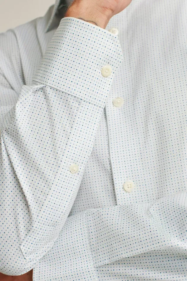 Men Business Casual Shirts Bonobos Jetsetter Stretch Dress Shirt Seabreeze Dot