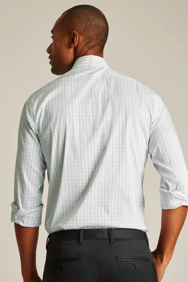 Men Business Casual Shirts Bonobos Jetsetter Stretch Dress Shirt Smoke Grey Plaid