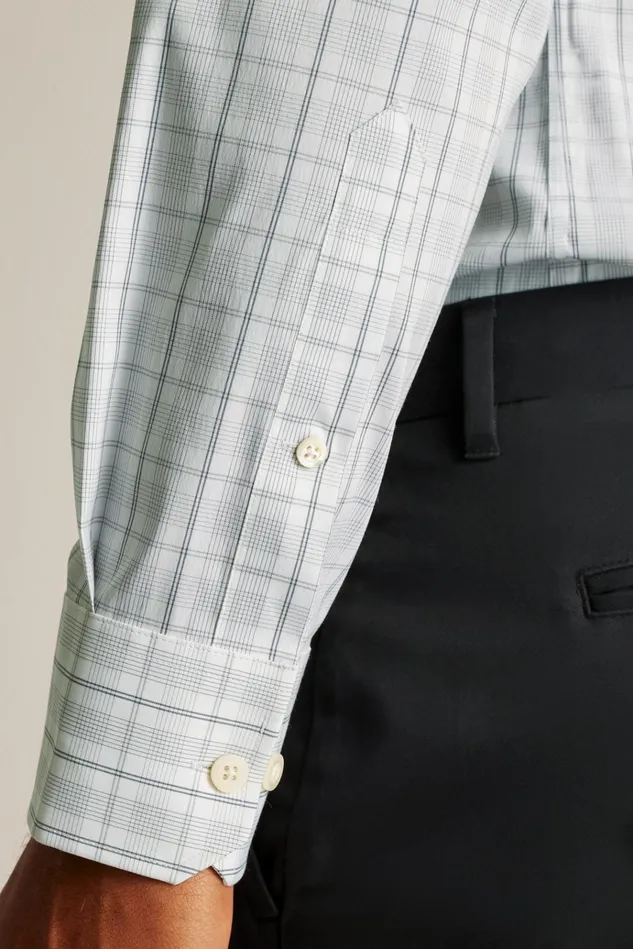 Men Business Casual Shirts Bonobos Jetsetter Stretch Dress Shirt Smoke Grey Plaid