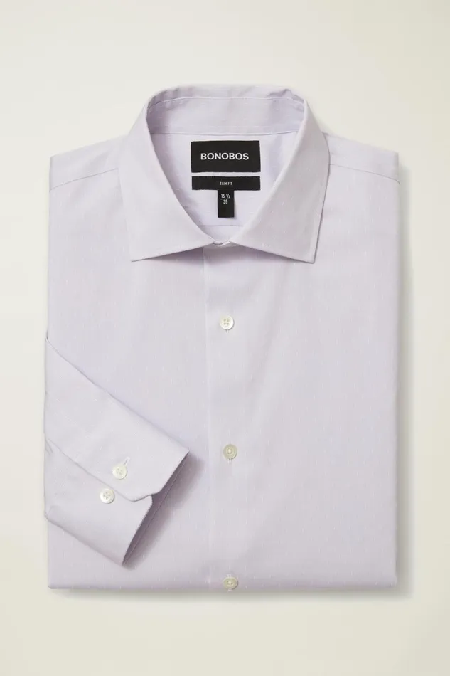 Men Business Casual Shirts Bonobos Jetsetter Stretch Dress Shirt Violet Micro Stripe