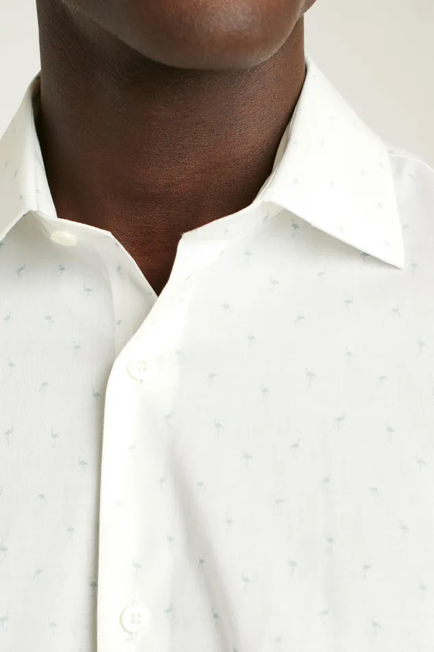 Men Business Casual Shirts Bonobos Jetsetter Stretch Dress Shirt White Flamingo Phil