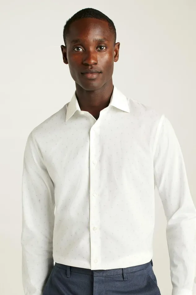 Men Business Casual Shirts Bonobos Jetsetter Stretch Dress Shirt White Flamingo Phil