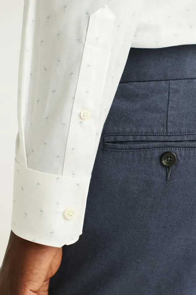 Men Business Casual Shirts Bonobos Jetsetter Stretch Dress Shirt White Flamingo Phil