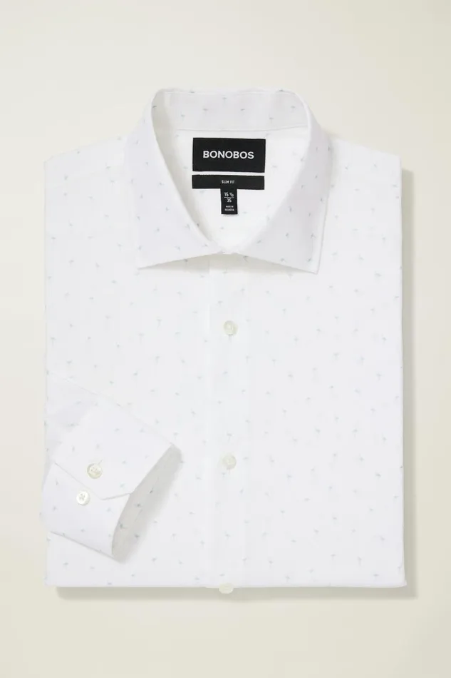 Men Business Casual Shirts Bonobos Jetsetter Stretch Dress Shirt White Flamingo Phil