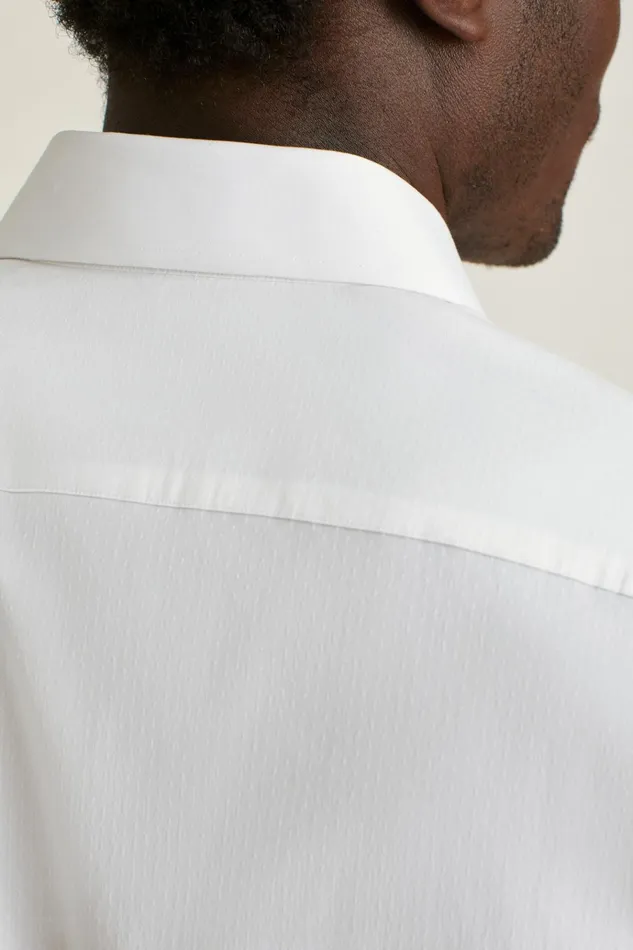 Men Business Casual Shirts Bonobos Jetsetter Stretch Dress Shirt White Textured Dobby