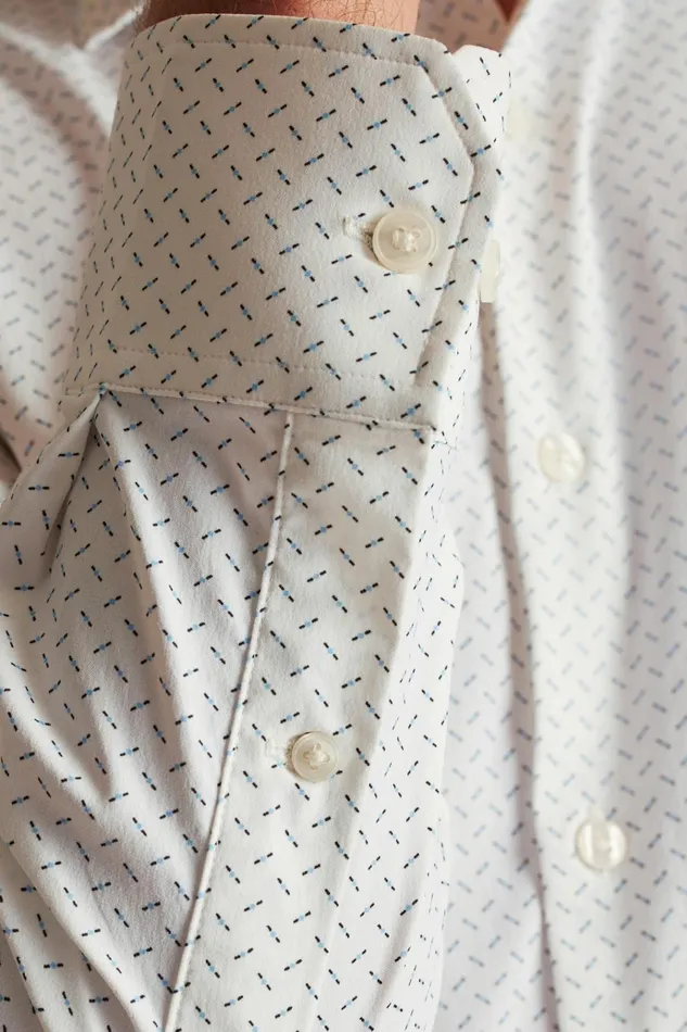 Men Business Casual Shirts Bonobos Tech Button Down Shirt Airy Blue Geo