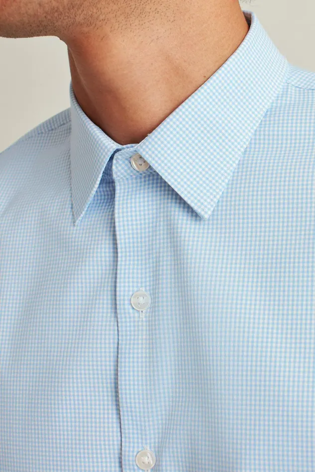 Men Business Casual Shirts Bonobos Tech Button Down Shirt Blue Bondi Gingham