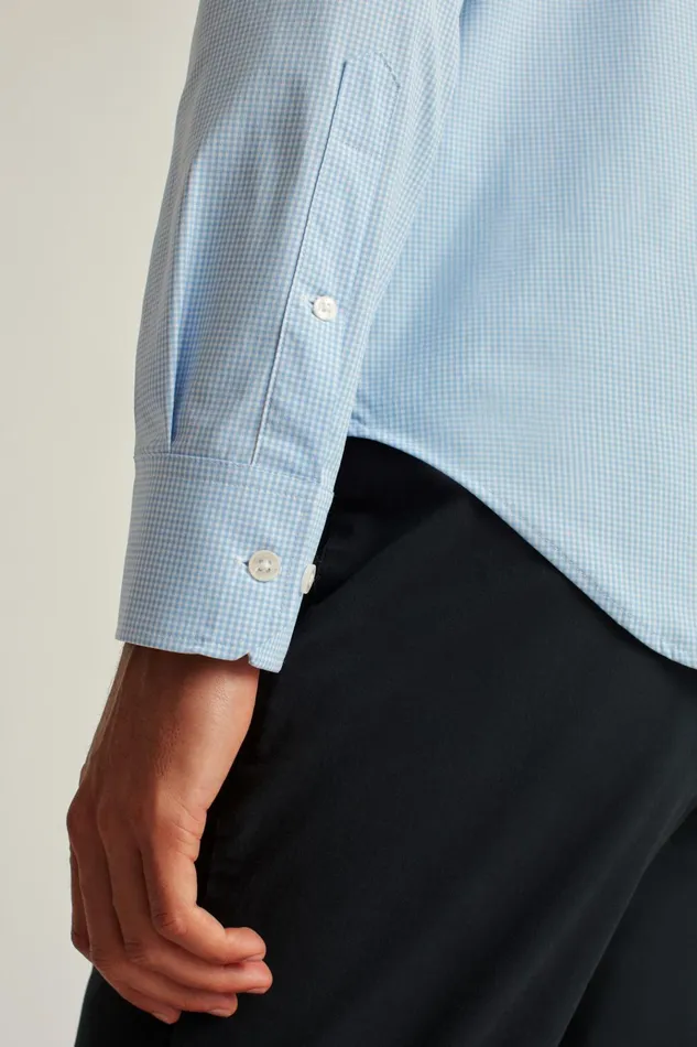 Men Business Casual Shirts Bonobos Tech Button Down Shirt Blue Bondi Gingham