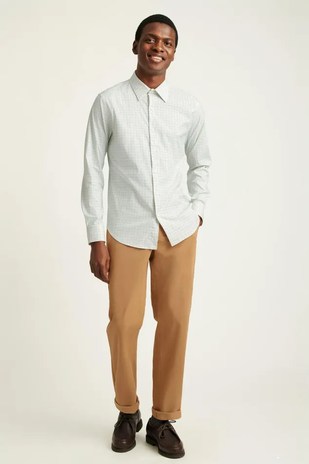 Men Business Casual Shirts Bonobos Tech Button Down Shirt Blue Daffodil Plaid Men Business Casual Shirts Bonobos Tech Button Down Shirt Blue Daffodil Plaid