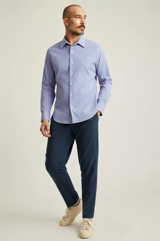 Men Business Casual Shirts Bonobos Tech Button Down Shirt Blue Rose Mini Gingham Men Business Casual Shirts Bonobos Tech Button Down Shirt Blue Rose Mini Gingham