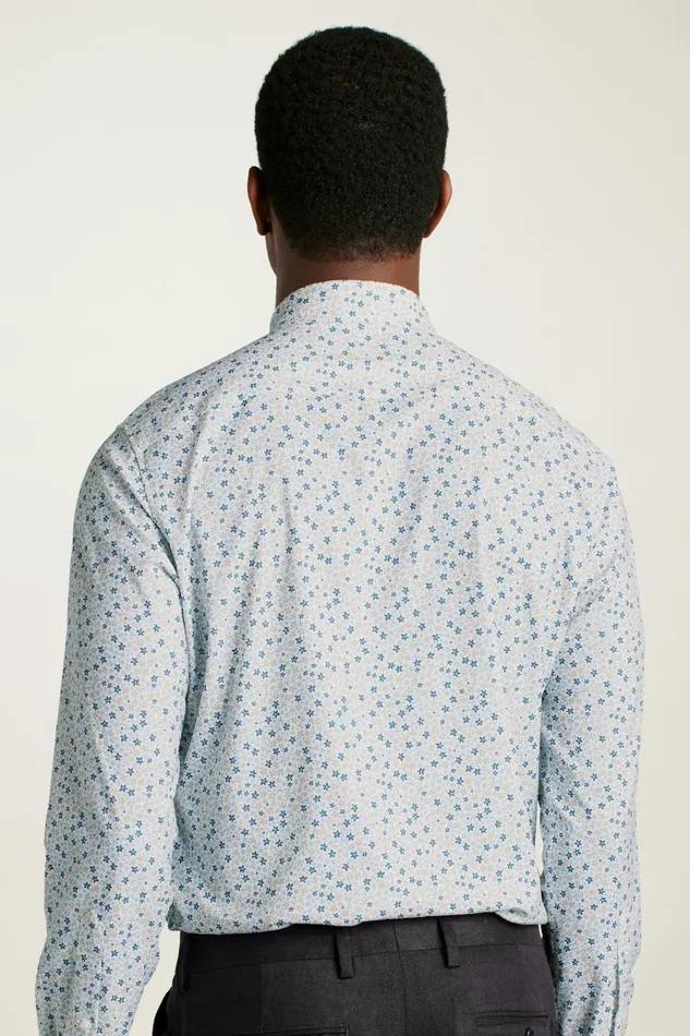 Men Business Casual Shirts Bonobos Tech Button Down Shirt Blue Tan Peyton Floral