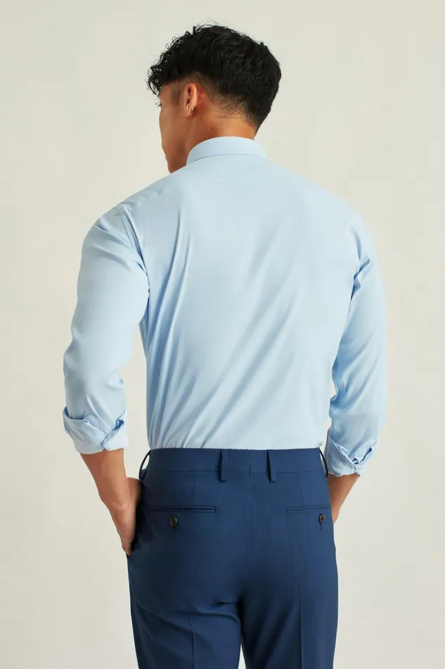 Men Business Casual Shirts Bonobos Tech Button Down Shirt Extended Sizes Light Blue