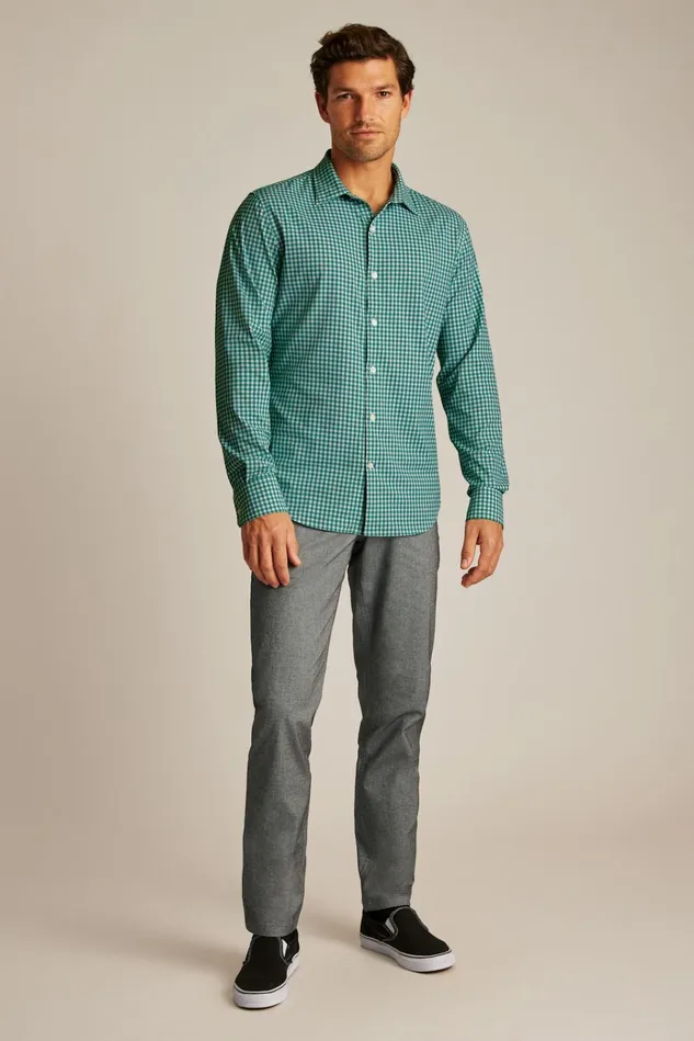 Men Business Casual Shirts Bonobos Tech Button Down Shirt Fern Plaid
