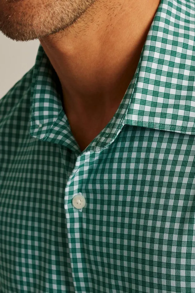 Men Business Casual Shirts Bonobos Tech Button Down Shirt Fern Plaid