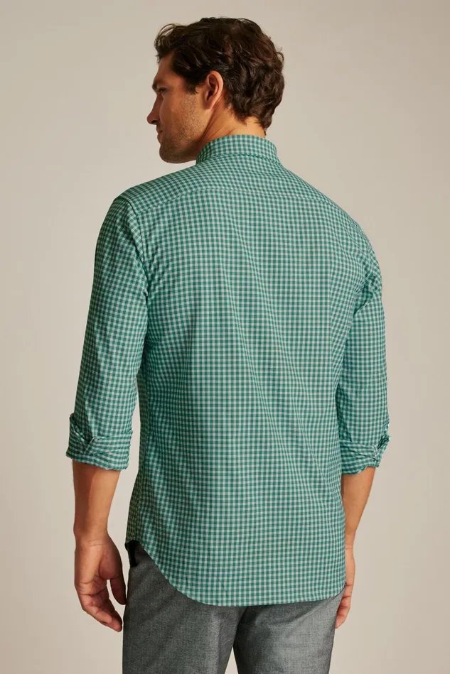 Men Business Casual Shirts Bonobos Tech Button Down Shirt Fern Plaid