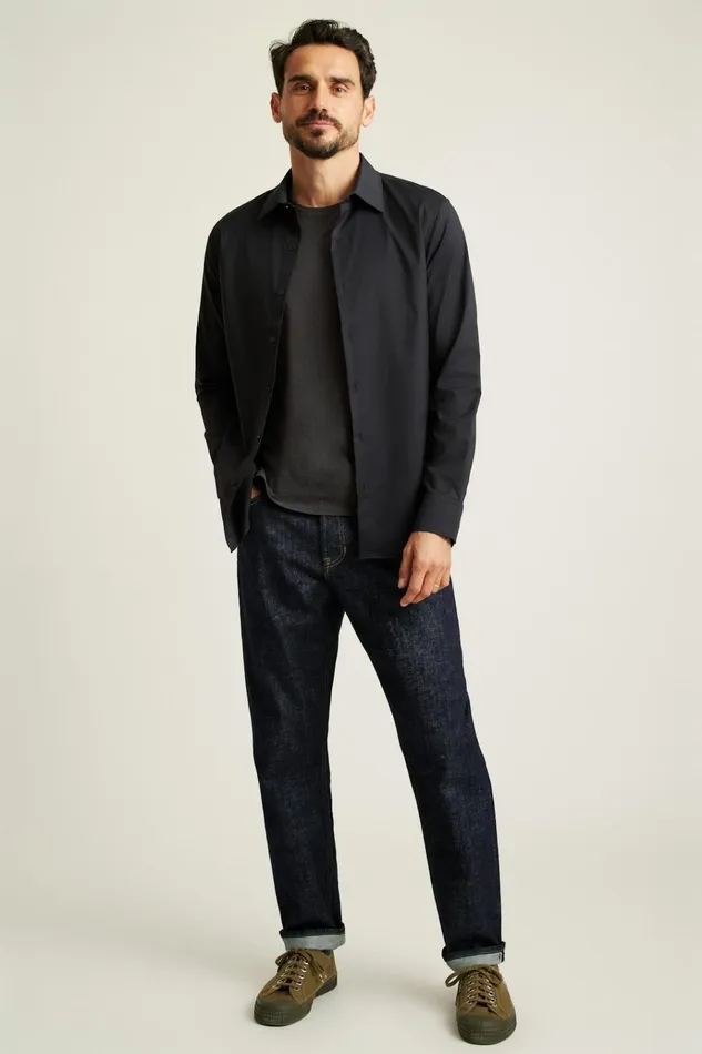 Men Business Casual Shirts Bonobos Tech Button Down Shirt Jet Black