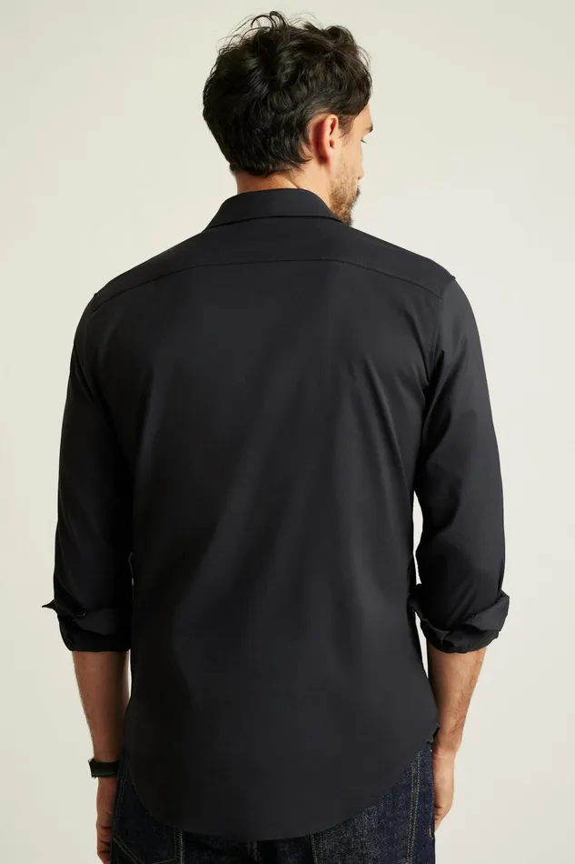 Men Business Casual Shirts Bonobos Tech Button Down Shirt Jet Black