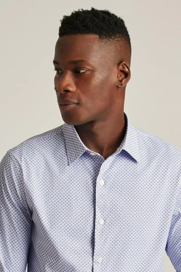 Men Business Casual Shirts Bonobos Tech Button Down Shirt Lavender Geo