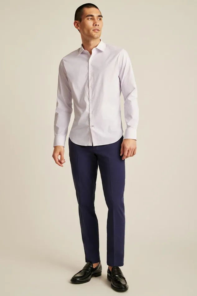 Men Business Casual Shirts Bonobos Tech Button Down Shirt Lilac Astor Geo