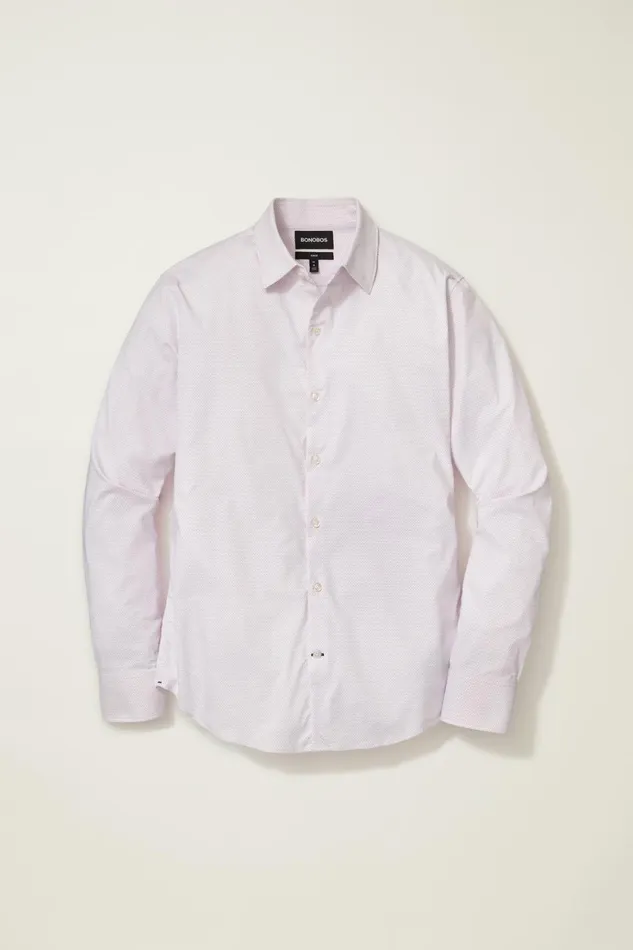 Men Business Casual Shirts Bonobos Tech Button Down Shirt Lilac Astor Geo
