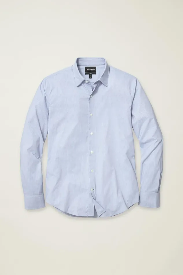 Men Business Casual Shirts Bonobos Tech Button Down Shirt Lilac Lombard Plaid