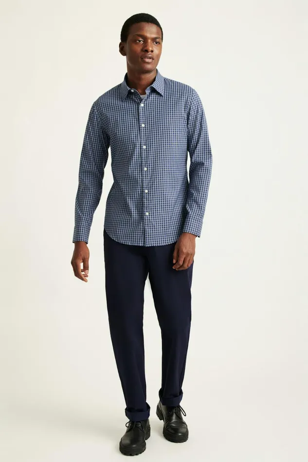 Men Business Casual Shirts Bonobos Tech Button Down Shirt Navy Blackstone Plaid Men Business Casual Shirts Bonobos Tech Button Down Shirt Navy Blackstone Plaid