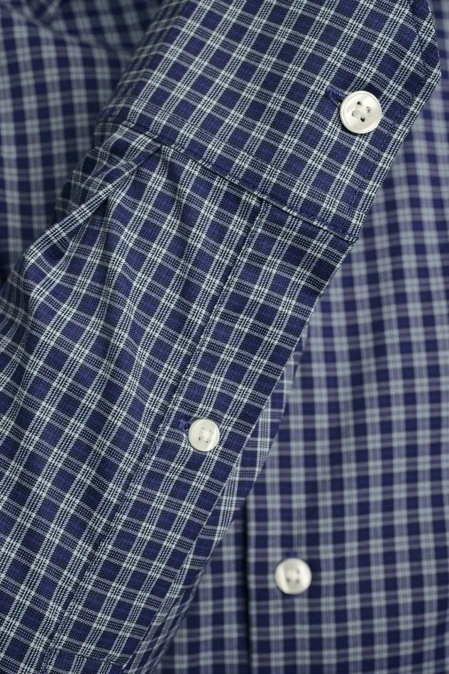 Men Business Casual Shirts Bonobos Tech Button Down Shirt Navy Blackstone Plaid
