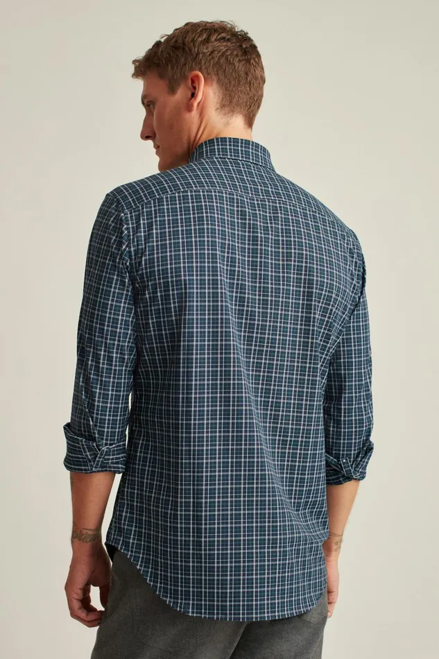 Men Business Casual Shirts Bonobos Tech Button Down Shirt Navy Budd Lake Plaid