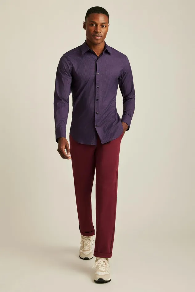 Men Business Casual Shirts Bonobos Tech Button Down Shirt Navy Burgundy Grid Check Men Business Casual Shirts Bonobos Tech Button Down Shirt Navy Burgundy Grid Check