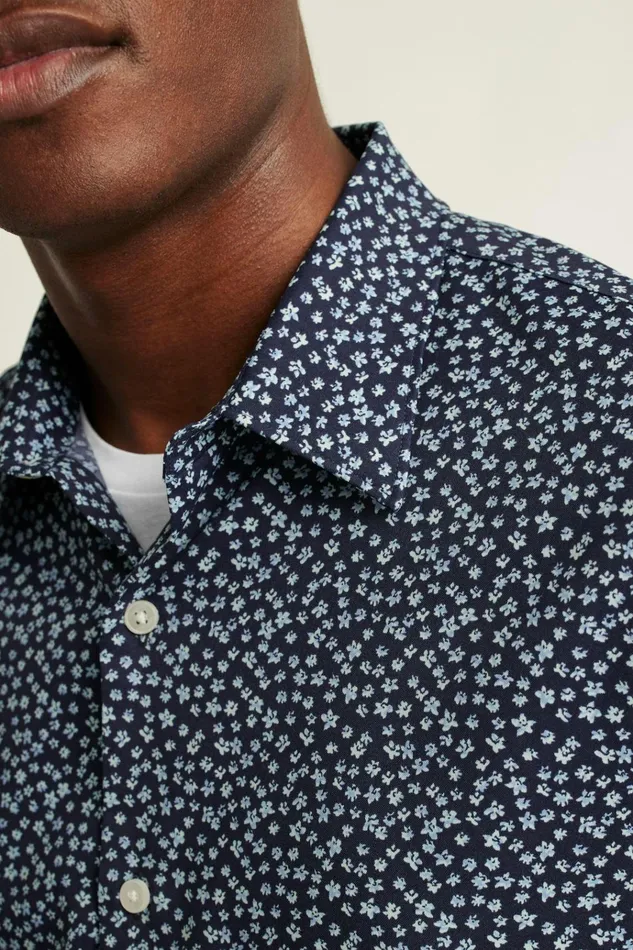 Men Business Casual Shirts Bonobos Tech Button Down Shirt Navy Petra Floral