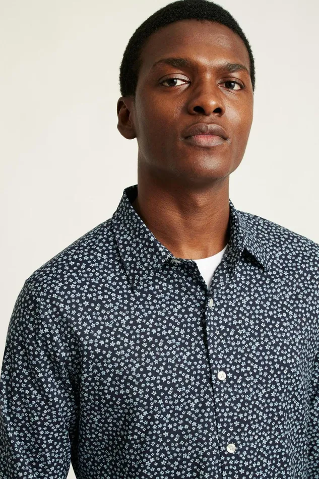 Men Business Casual Shirts Bonobos Tech Button Down Shirt Navy Petra Floral