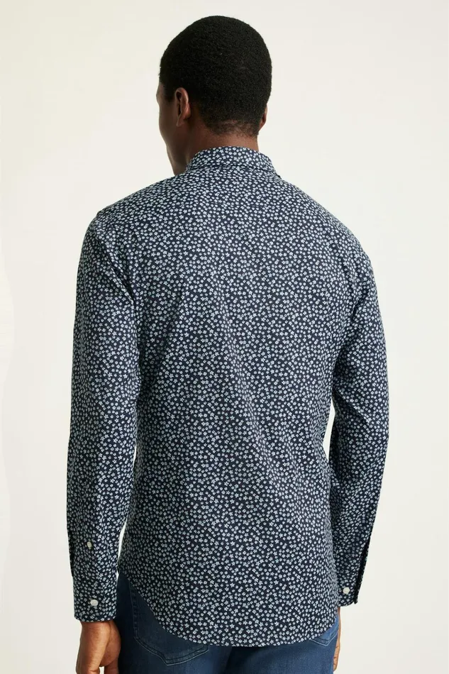Men Business Casual Shirts Bonobos Tech Button Down Shirt Navy Petra Floral