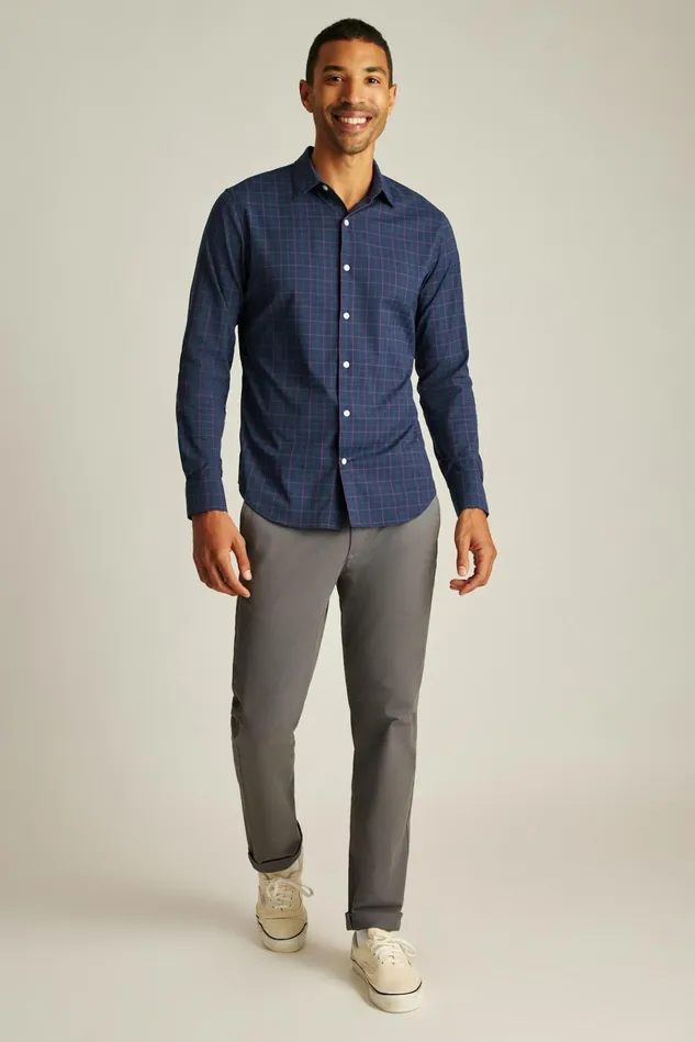 Men Business Casual Shirts Bonobos Tech Button Down Shirt Navy Raspberry Plaid Men Business Casual Shirts Bonobos Tech Button Down Shirt Navy Raspberry Plaid
