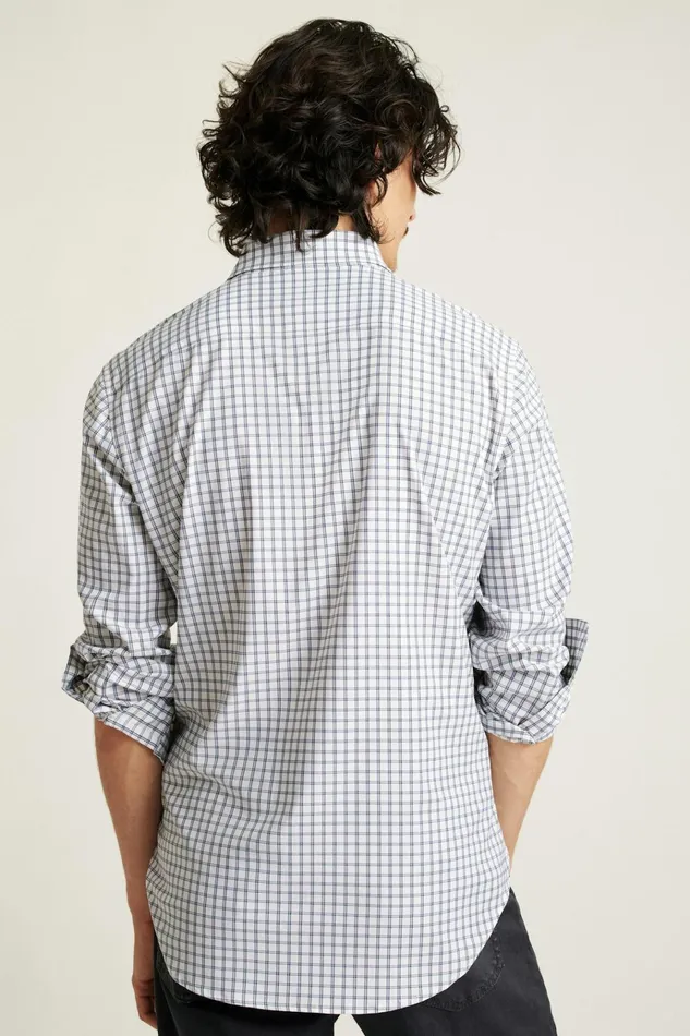 Men Business Casual Shirts Bonobos Tech Button Down Shirt Navy White Plaid
