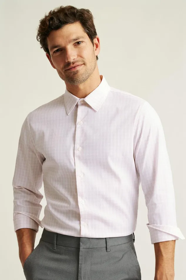 Men Business Casual Shirts Bonobos Tech Button Down Shirt Pink Bayard Plaid
