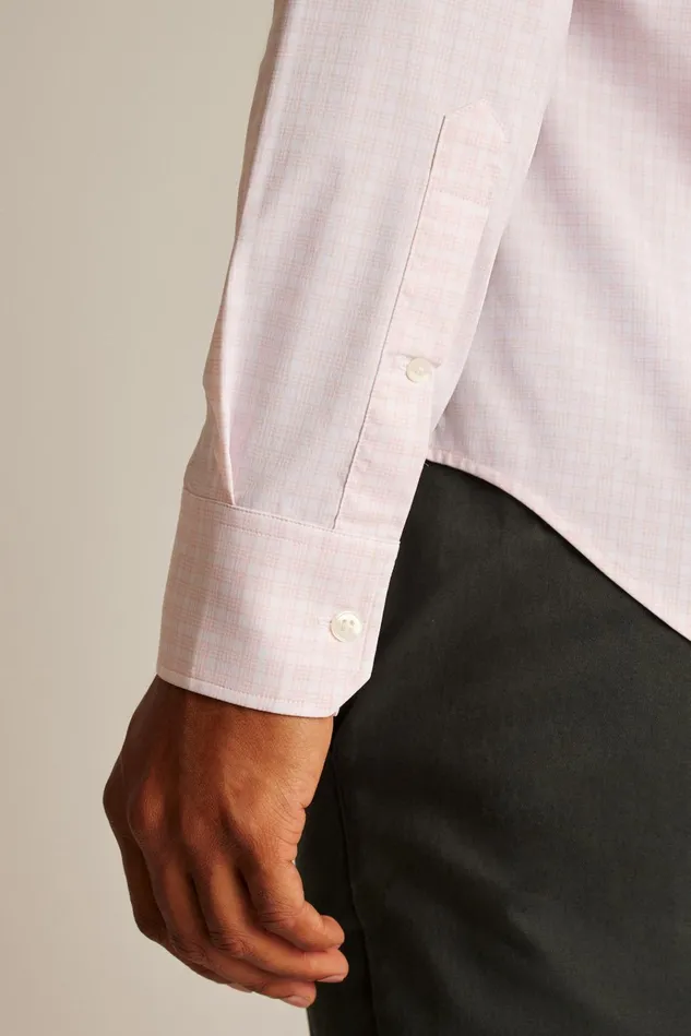 Men Business Casual Shirts Bonobos Tech Button Down Shirt Rose Crystal Plaid